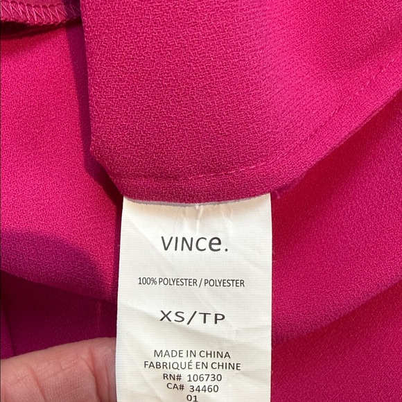 Vince Pink Popover Poplin Dress Size Extra Small - Picture 7 of 7
